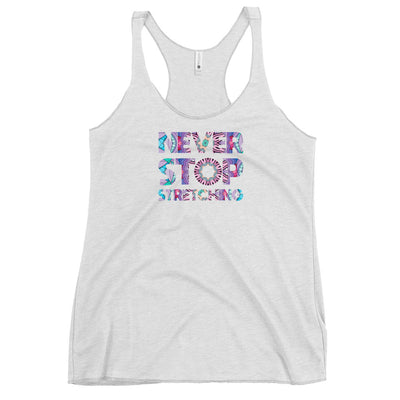 Never Stop Stretching Mandala Word Tank Top