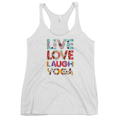 Live Love Laugh Yoga Mandala Word Tank Top