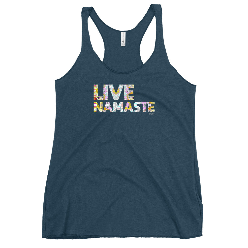 Live Namaste Mandala Word Tank Top