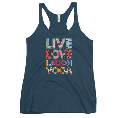 Live Love Laugh Yoga Mandala Word Tank Top