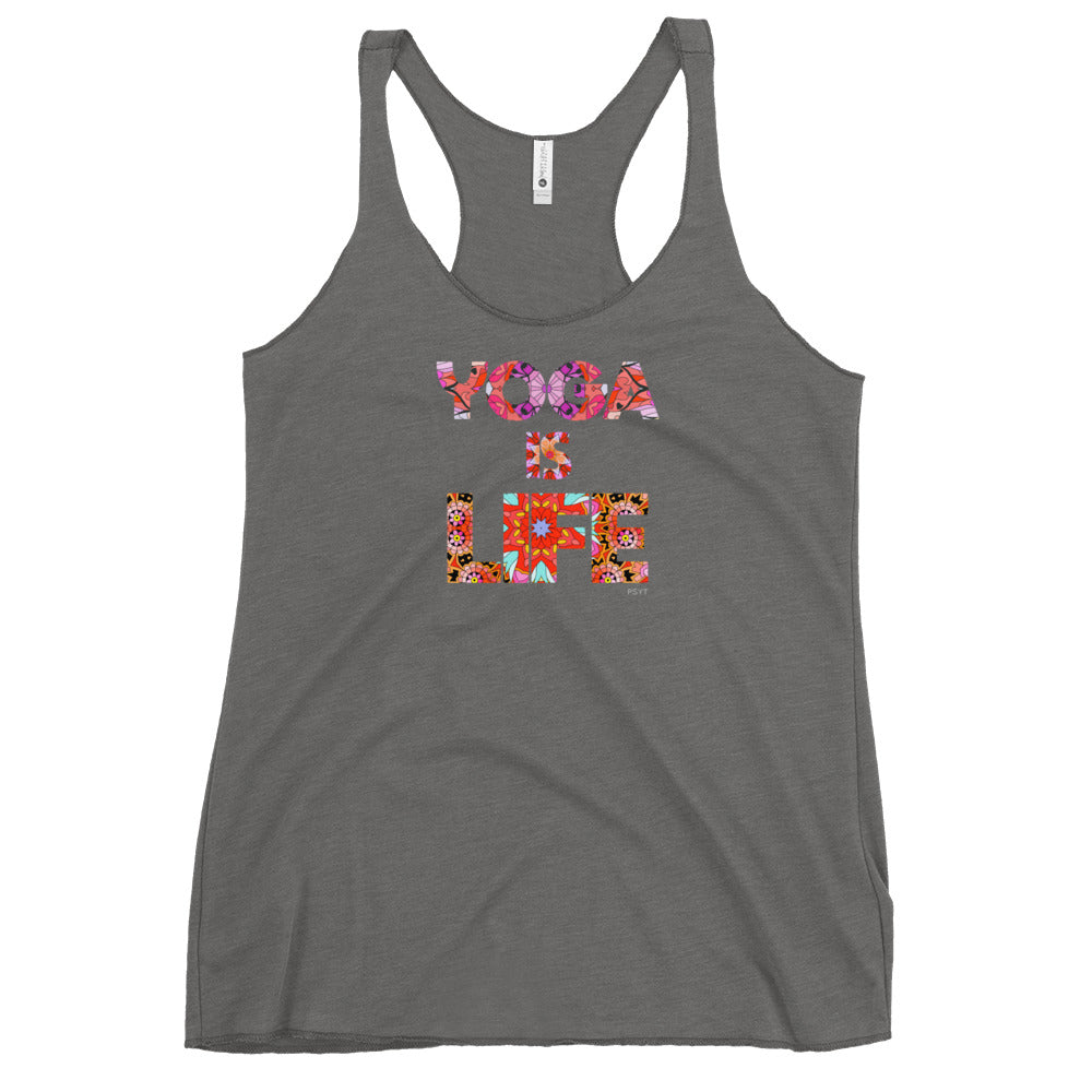 Yoga Is Life Mandala Word Tank Top