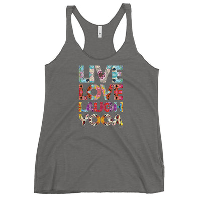 Live Love Laugh Yoga Mandala Word Tank Top