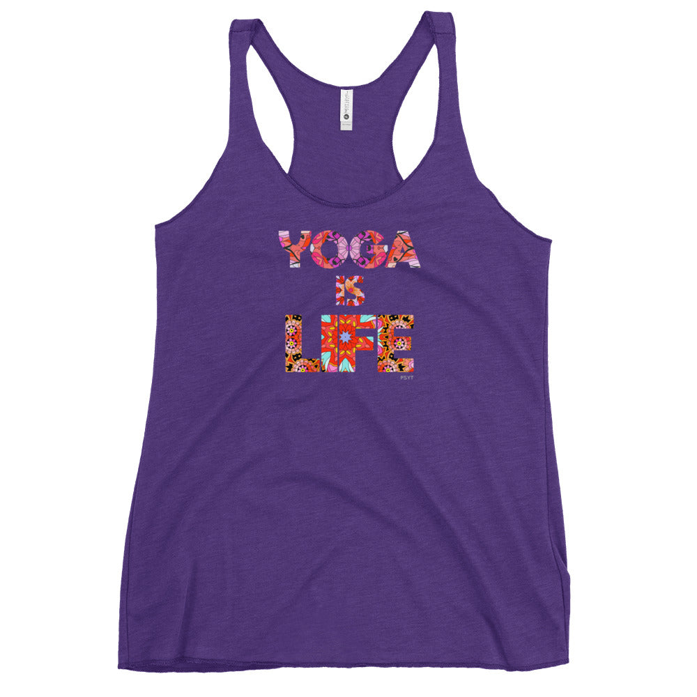 Yoga Is Life Mandala Word Tank Top