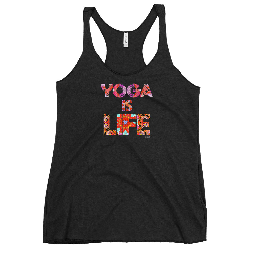 Yoga Is Life Mandala Word Tank Top